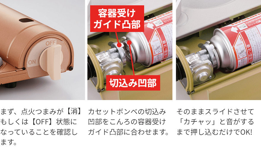 カンタンで確実なマグネット式着脱！